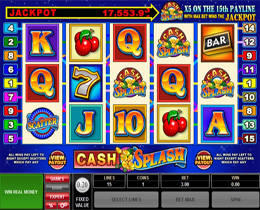 Cash Splash 5 Reel Slot Screenshot